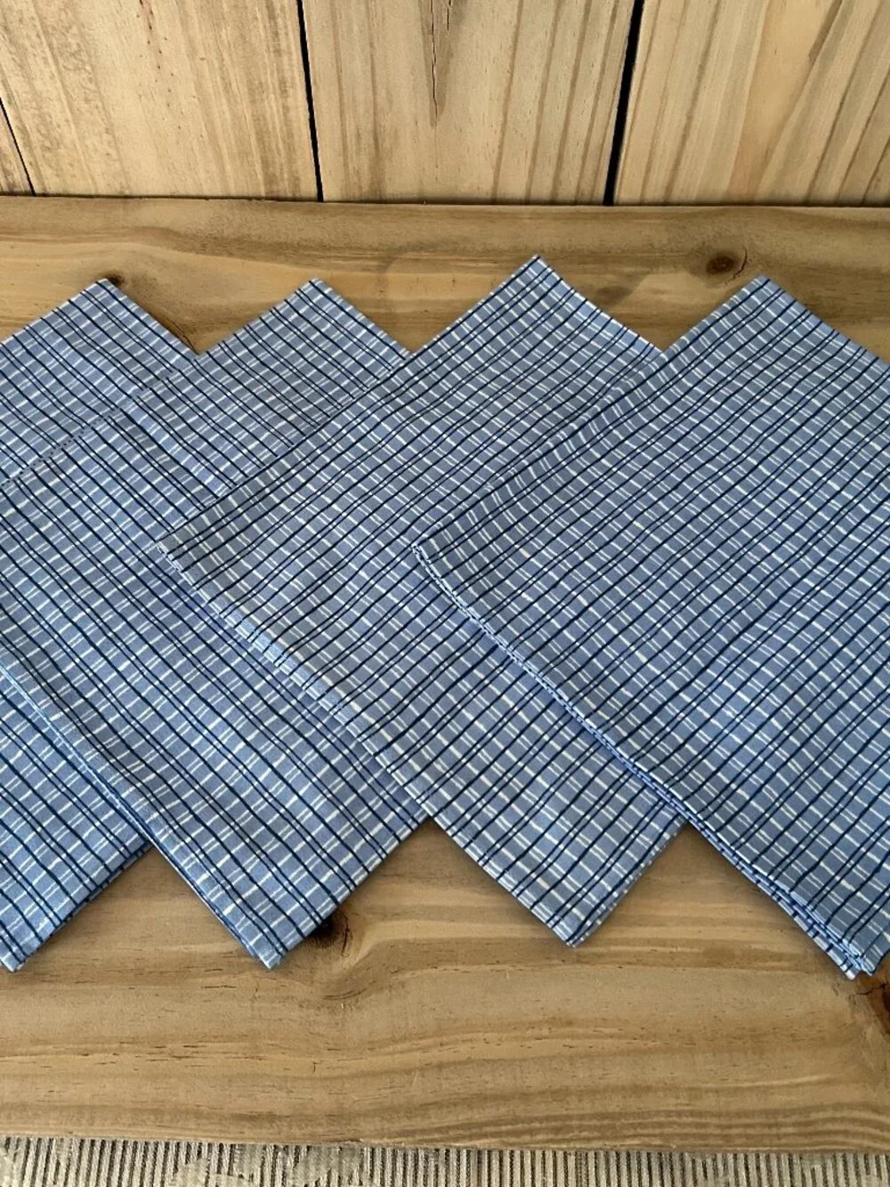 4 Olivades France Plaid Dinner Napkins 17